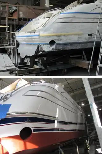Bottom job on 50' Viking